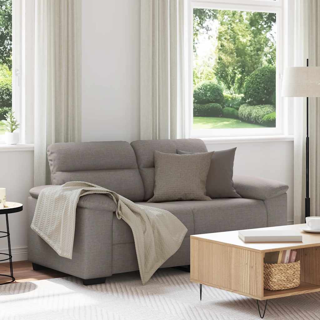 2-Sitzer Sofa Taupe Stoff 160 cm