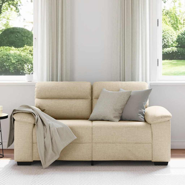 Creme 2-Sitzer Sofa Stoffbezug