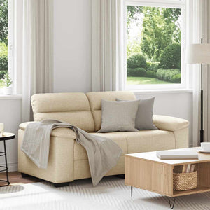 Creme 2-Sitzer Sofa Stoffbezug