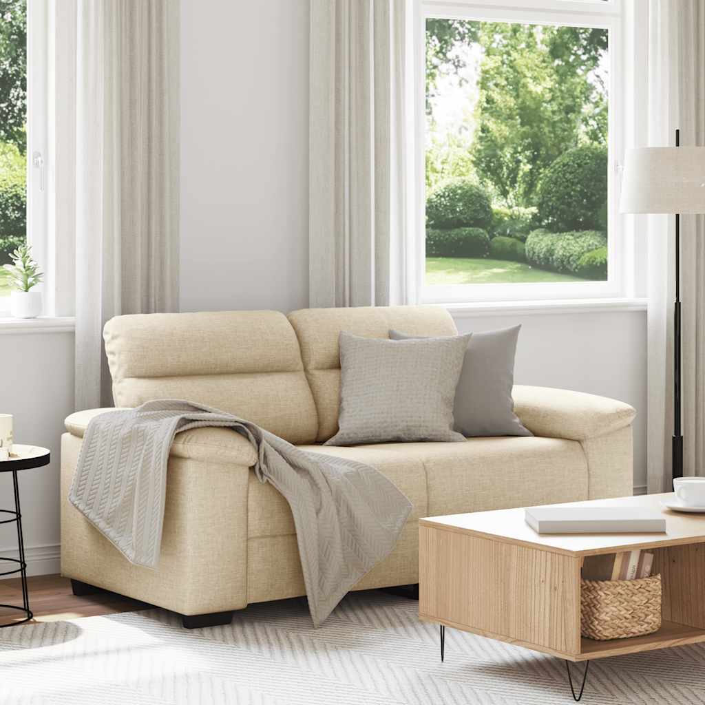 Creme 2-Sitzer Sofa Stoffbezug