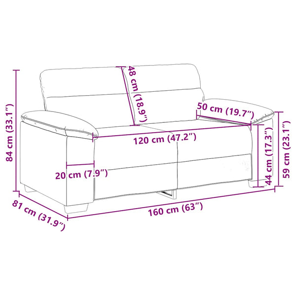 2-Sitzer Leinen Sofa 160 cm