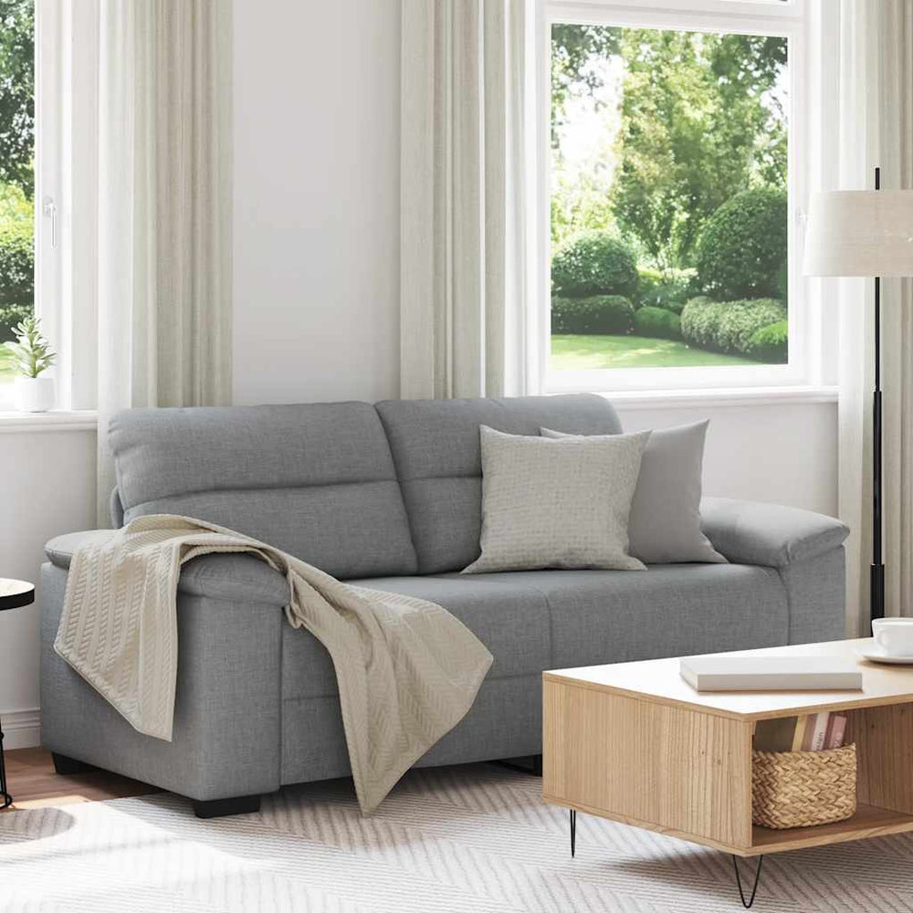 2-Sitzer Sofa Hellgrau Stoff 180 cm