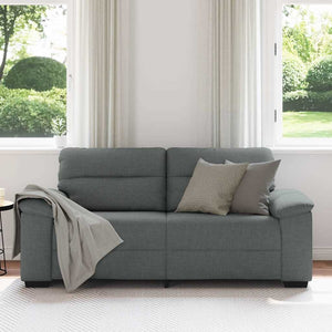 2-Sitzer Sofa Dunkelgrau Stoff