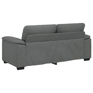 2-Sitzer Sofa Dunkelgrau Stoff