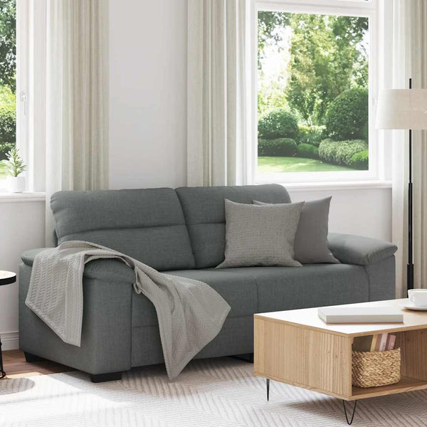 2-Sitzer Sofa Dunkelgrau Stoff