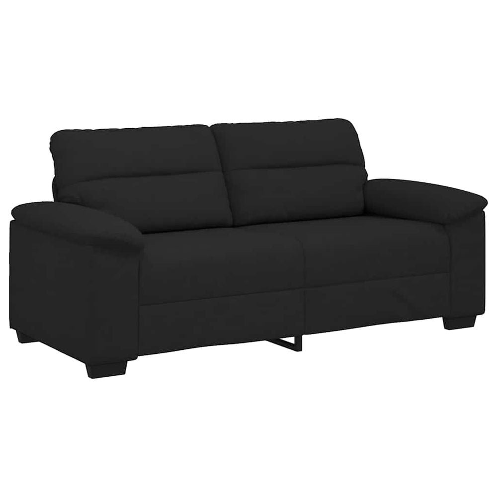 Schwarzes 2-Sitzer Sofa Stoff 180 cm