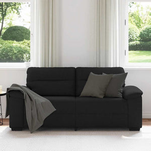Schwarzes 2-Sitzer Sofa Stoff 180 cm
