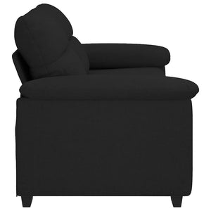 Schwarzes 2-Sitzer Sofa Stoff 180 cm