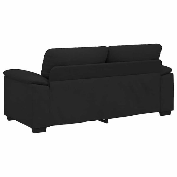 Schwarzes 2-Sitzer Sofa Stoff 180 cm