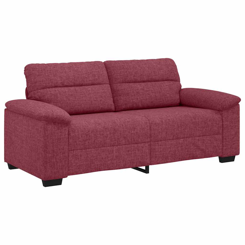 Weinrotes 2-Sitzer Sofa aus Stoff