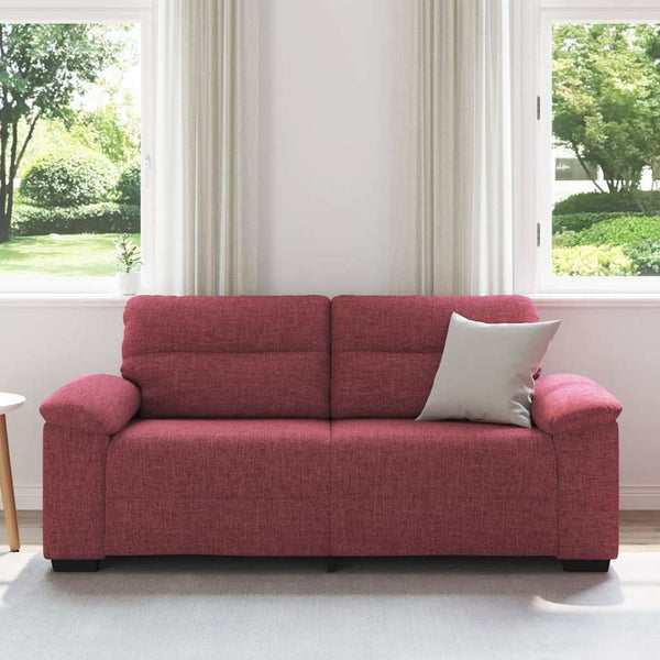 Weinrotes 2-Sitzer Sofa aus Stoff