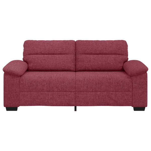 Weinrotes 2-Sitzer Sofa aus Stoff