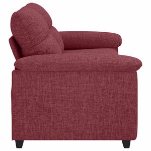 Weinrotes 2-Sitzer Sofa aus Stoff