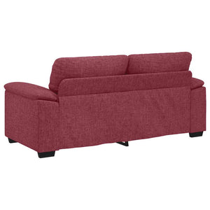Weinrotes 2-Sitzer Sofa aus Stoff