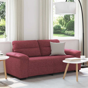 Weinrotes 2-Sitzer Sofa aus Stoff