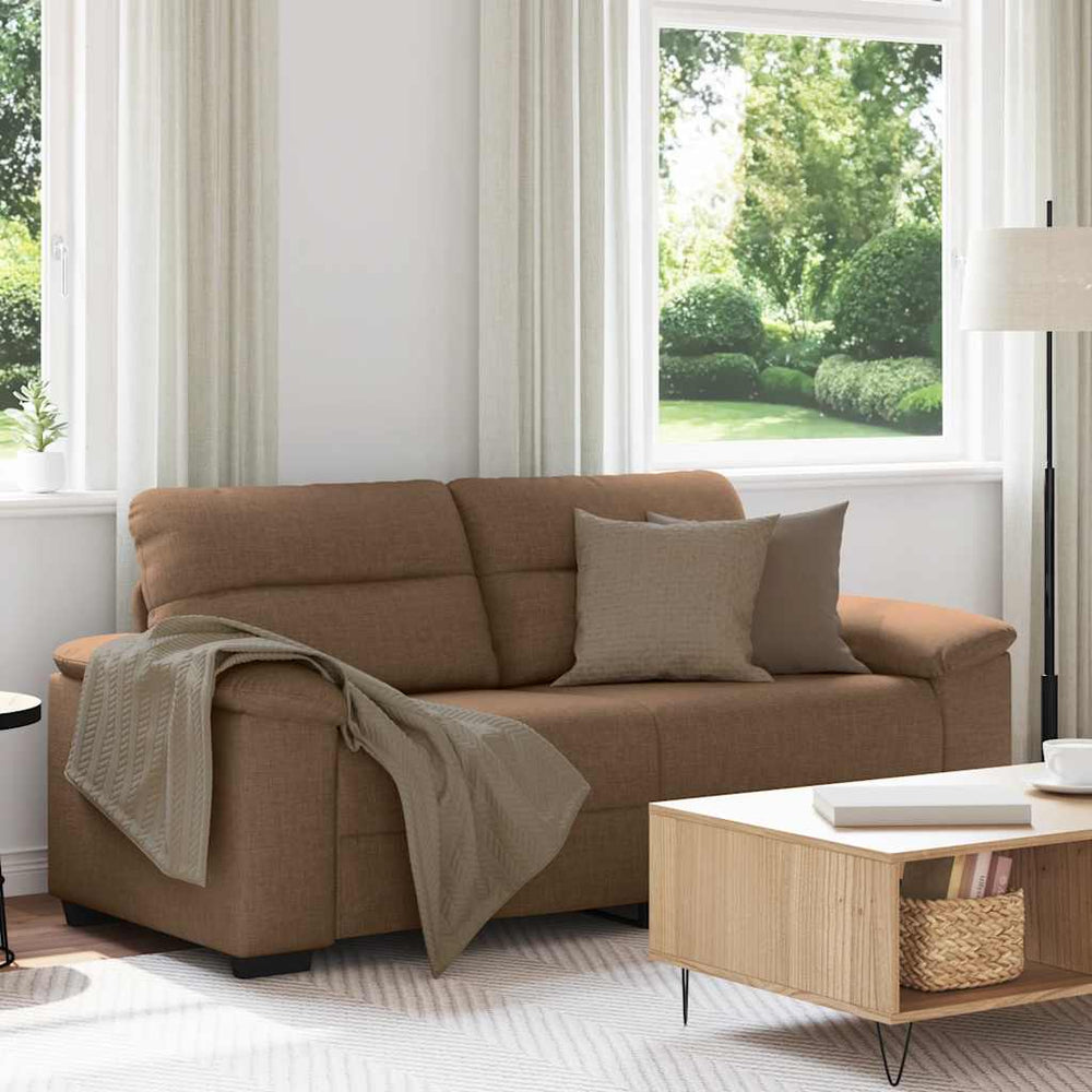Braunes 2-Sitzer Sofa Stoff 180 cm