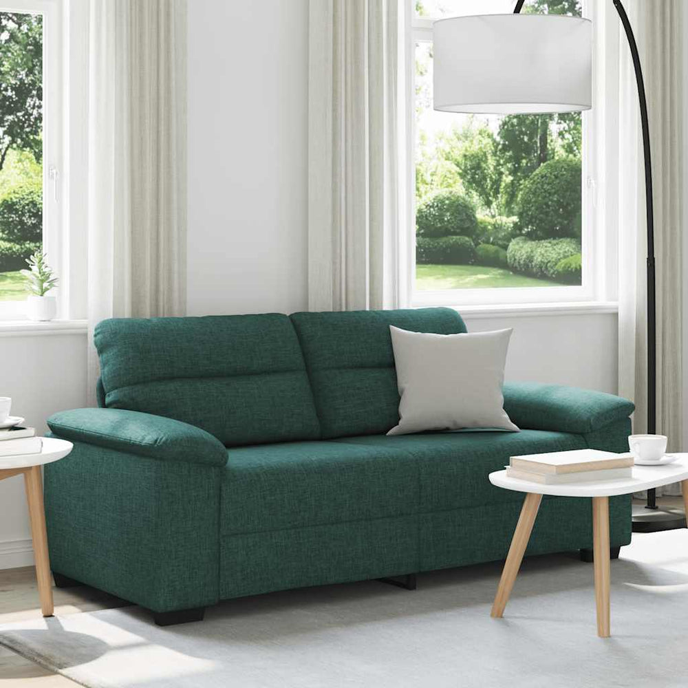 Dunkelgrünes 2-Sitzer Sofa Stoff 180 cm