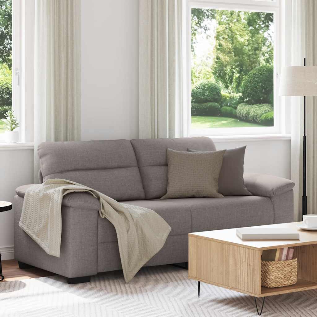 2-Sitzer Sofa Taupe Stoff 180 cm