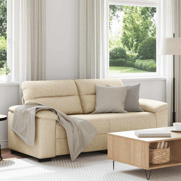 Creme 2-Sitzer Sofa Stoff 180 cm