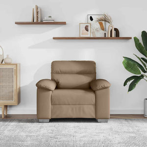 Sessel Cappuccino-Braun Kunstleder 100 cm