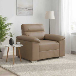 Sessel Cappuccino-Braun Kunstleder 100 cm