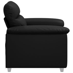Schwarzer Kunstleder Sessel 100 cm