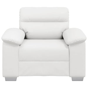 Weißer Sessel Kunstleder 100 cm