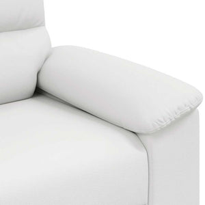 Weißer Sessel Kunstleder 100 cm