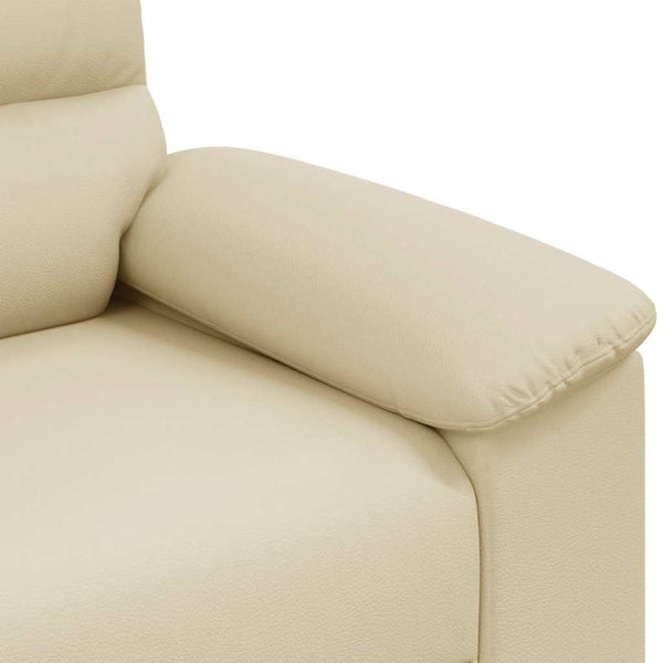 2-Sitzer Sofa Creme Kunstleder 160 cm