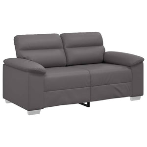 Graues 2-Sitzer Sofa Kunstleder 160cm