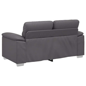 Graues 2-Sitzer Sofa Kunstleder 160cm
