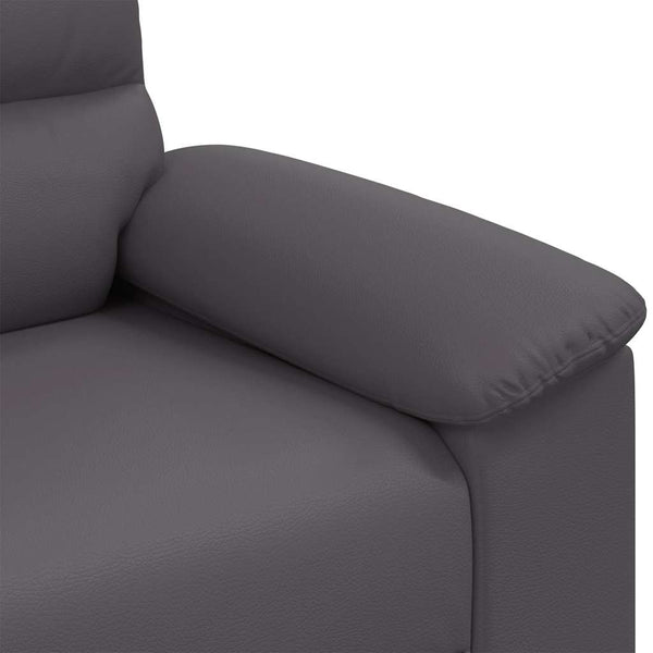 Graues 2-Sitzer Sofa Kunstleder 160cm