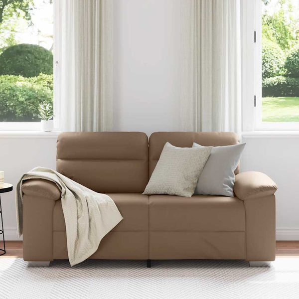 2-Sitzer Sofa Cappuccino Kunstleder 160 cm