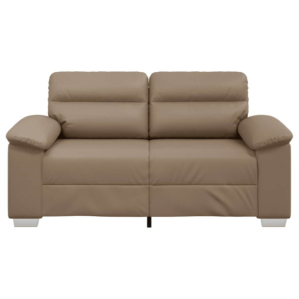 2-Sitzer Sofa Cappuccino Kunstleder 160 cm