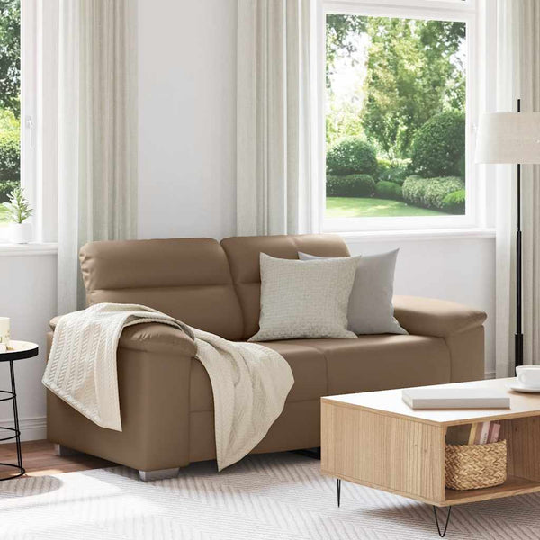 2-Sitzer Sofa Cappuccino Kunstleder 160 cm