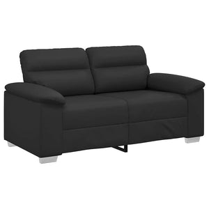 Schwarzes Kunstleder 2-Sitzer Sofa