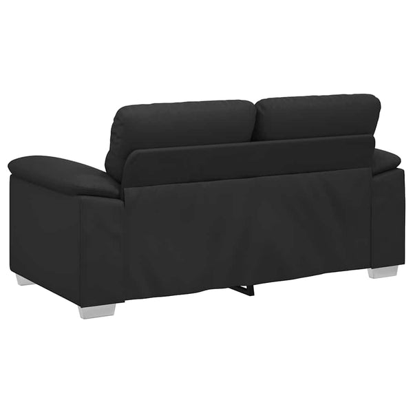 Schwarzes Kunstleder 2-Sitzer Sofa