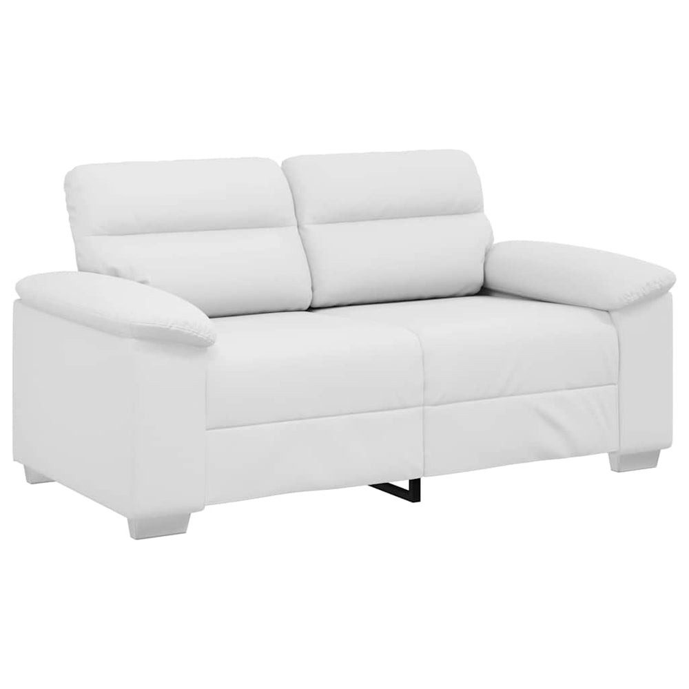 2-Sitzer Sofa Weiß Kunstleder 160 cm