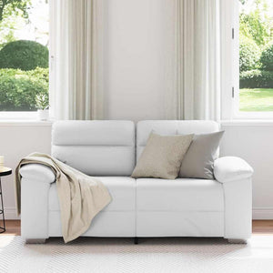 2-Sitzer Sofa Weiß Kunstleder 160 cm