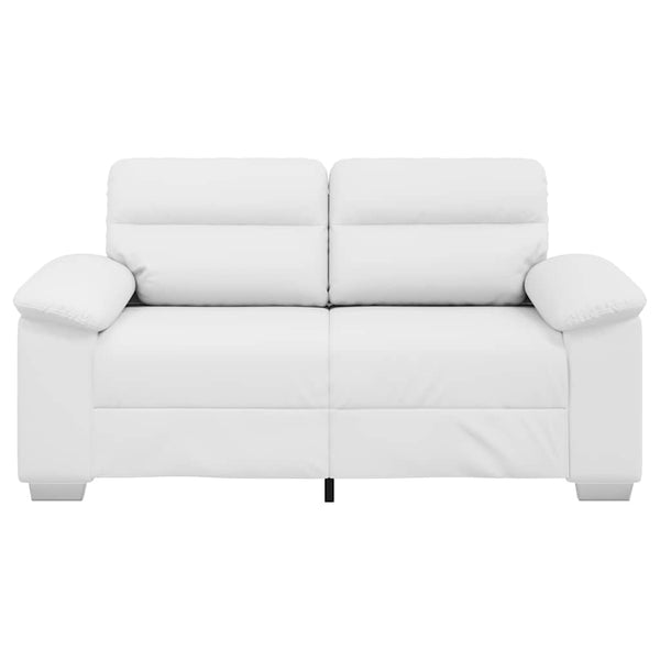 2-Sitzer Sofa Weiß Kunstleder 160 cm
