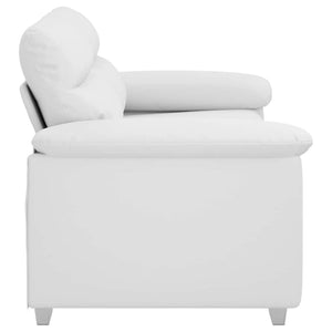 2-Sitzer Sofa Weiß Kunstleder 160 cm