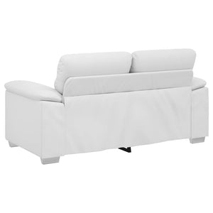 2-Sitzer Sofa Weiß Kunstleder 160 cm