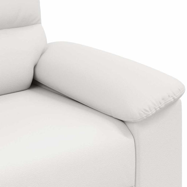 2-Sitzer Sofa Weiß Kunstleder 160 cm
