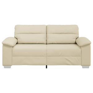 2-Sitzer Sofa Creme Kunstleder 180 cm