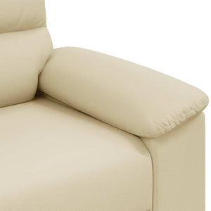 2-Sitzer Sofa Creme Kunstleder 180 cm