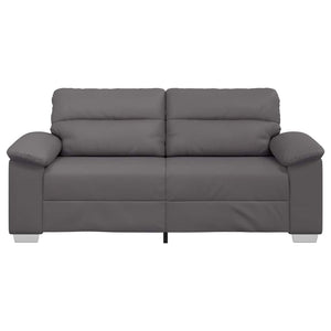 2-Sitzer Sofa Grau Kunstleder 180 cm