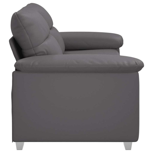 2-Sitzer Sofa Grau Kunstleder 180 cm