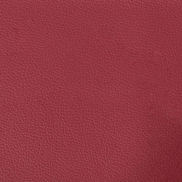 Weinrotes 2-Sitzer Sofa Kunstleder