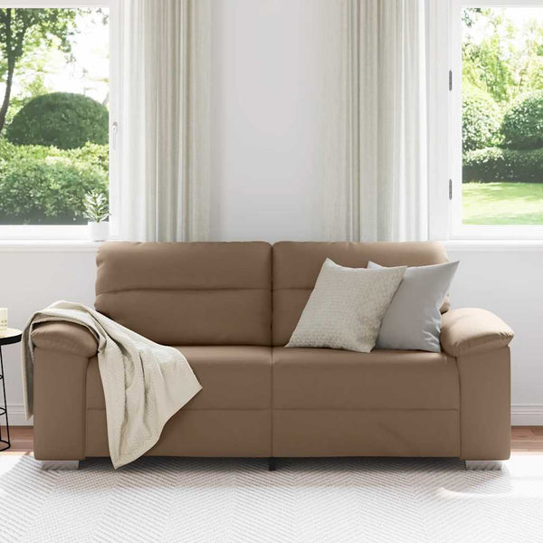 2-Sitzer Sofa Cappuccino Kunstleder 180 cm