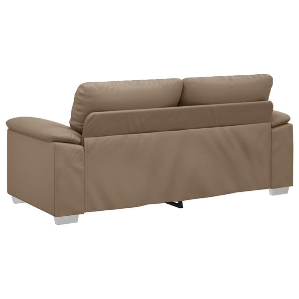 2-Sitzer Sofa Cappuccino Kunstleder 180 cm
